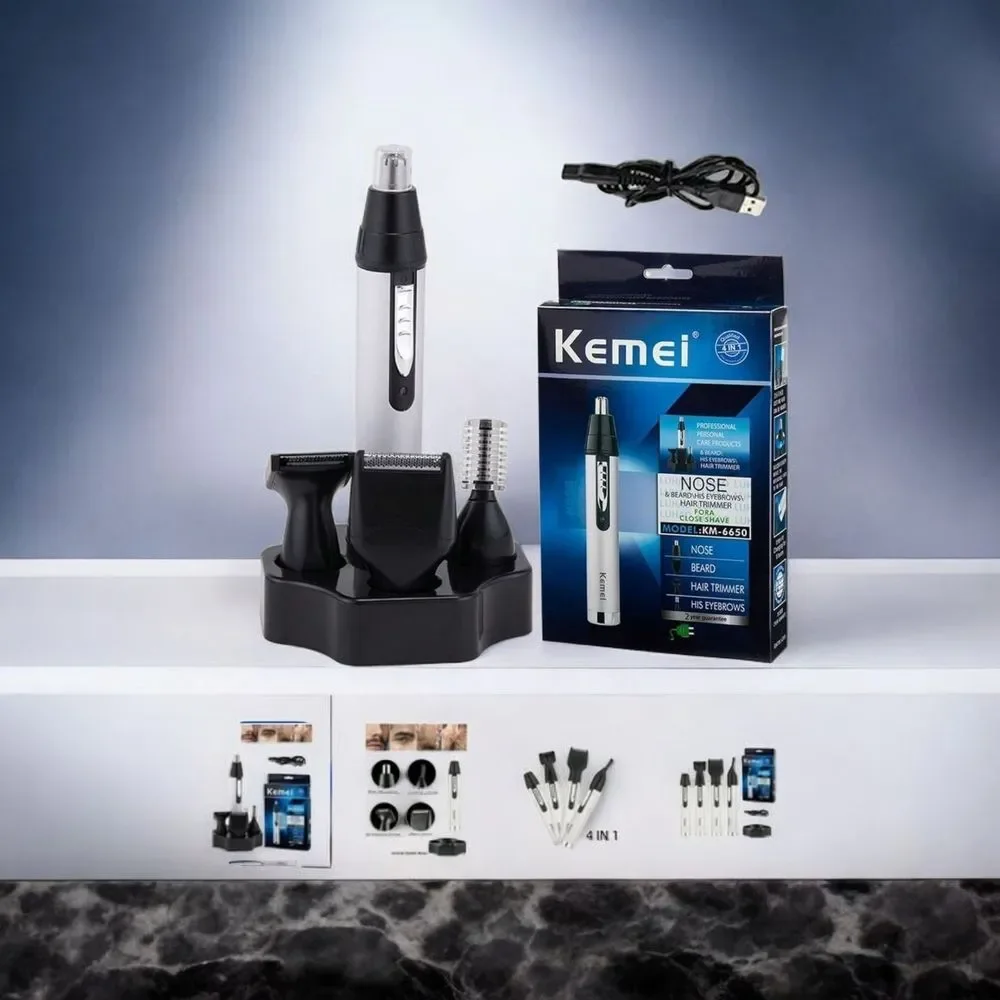 Kemei KM-6650 Multifuctional Nose Ear Hair Trimmer For Men Or Women Electric